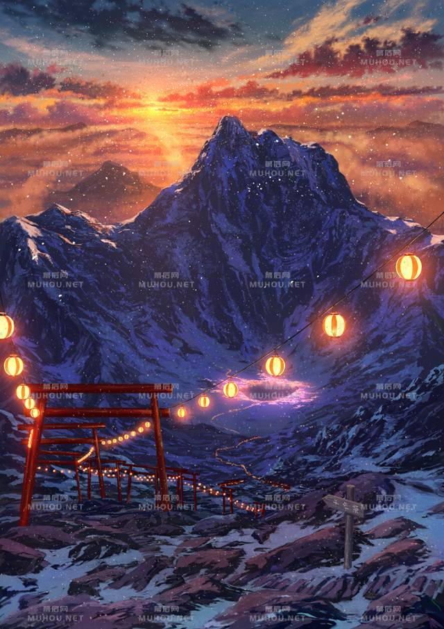 美轮美奂的二次元风景插画