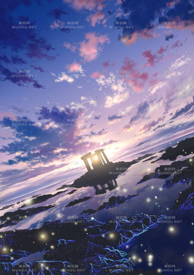 美轮美奂的二次元风景插画