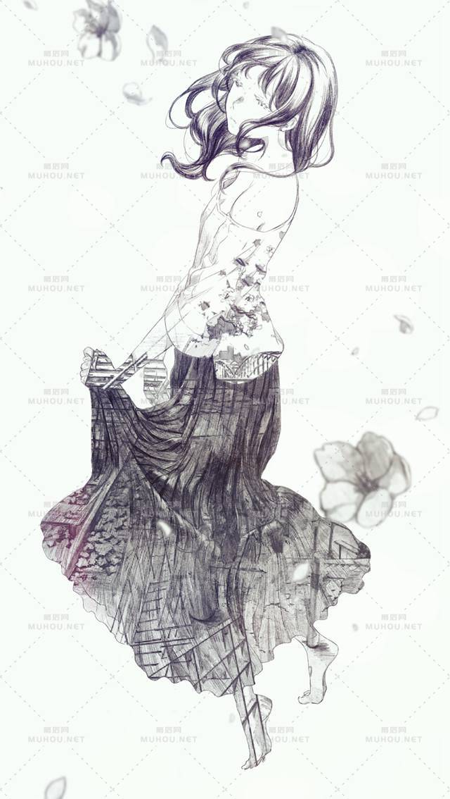 勇敢露出美丽肩膀的女孩插画专辑