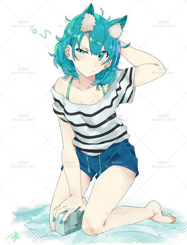 勇敢露出美丽肩膀的女孩插画专辑