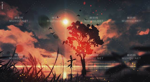 置身于魔法世界的唯美插画