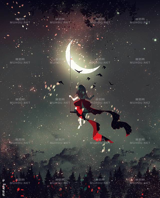 置身于魔法世界的唯美插画