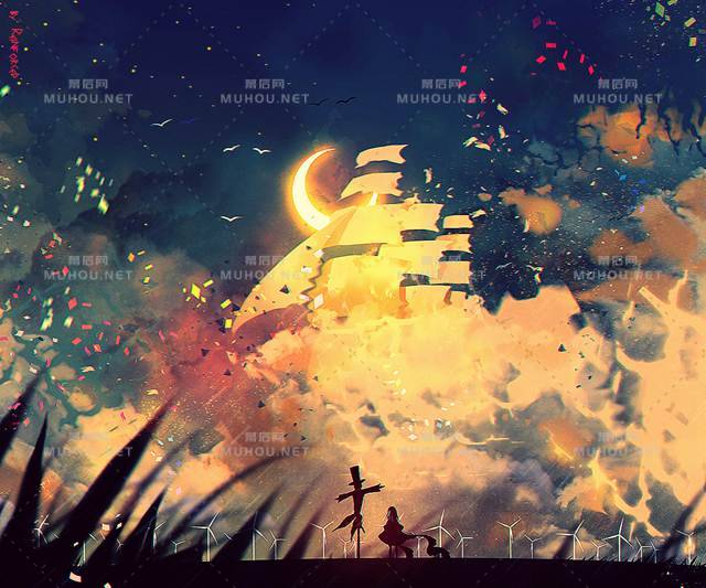 置身于魔法世界的唯美插画