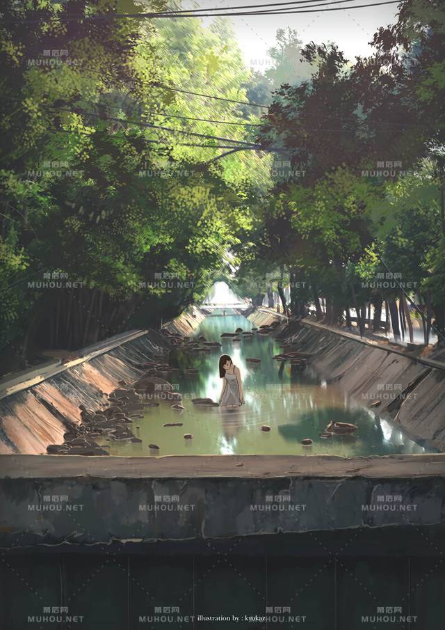 好看的河边风景插画专辑