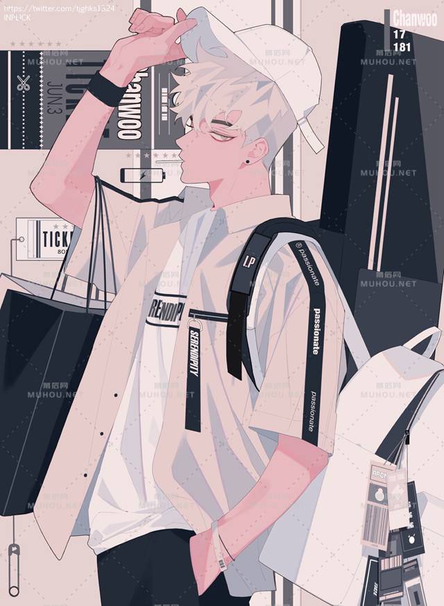 韩国插画师INPLICK帅气男孩插画作品