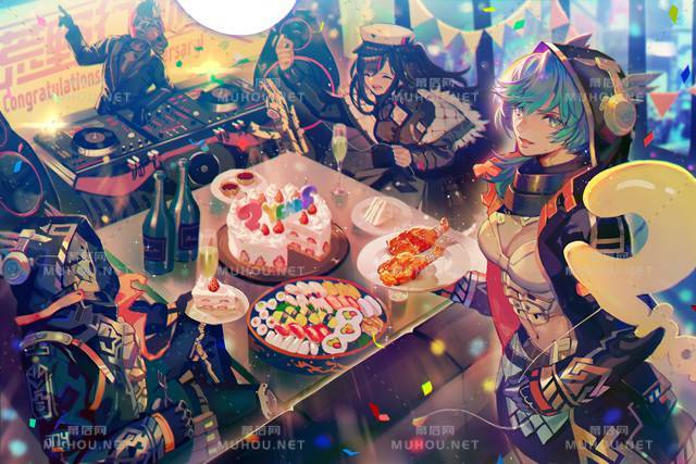 热闹又开心的派对活动插画