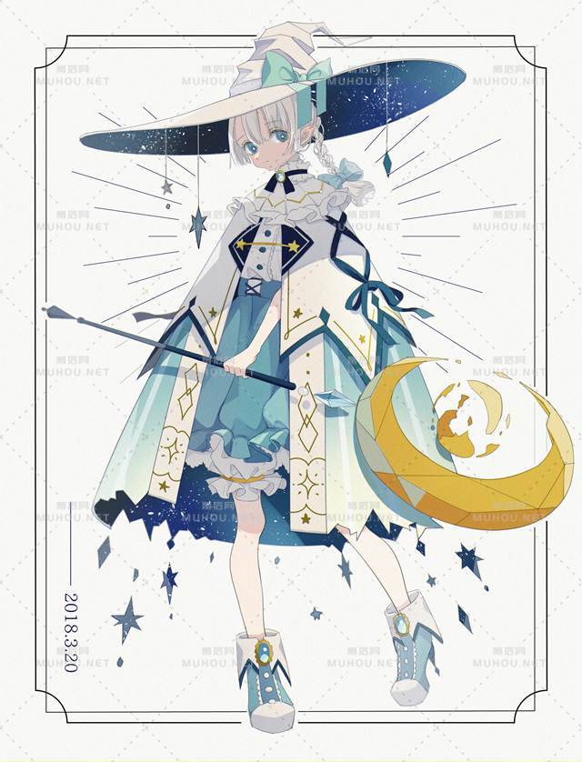 会魔法的小魔女少女插画又来了