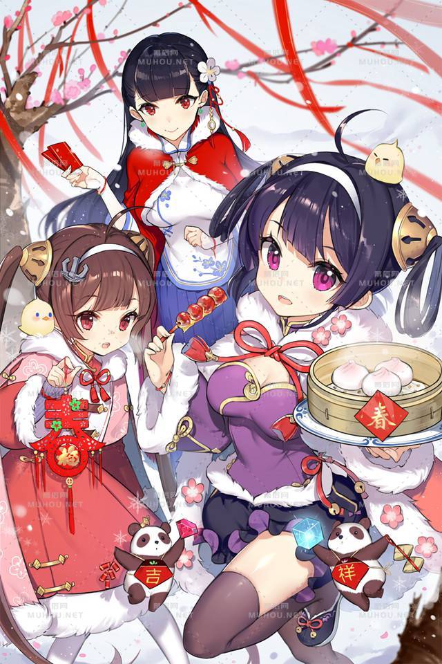 吃糖葫芦的可爱女孩插画