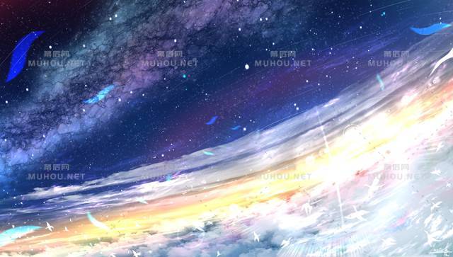 视觉感超强的天空云层插画