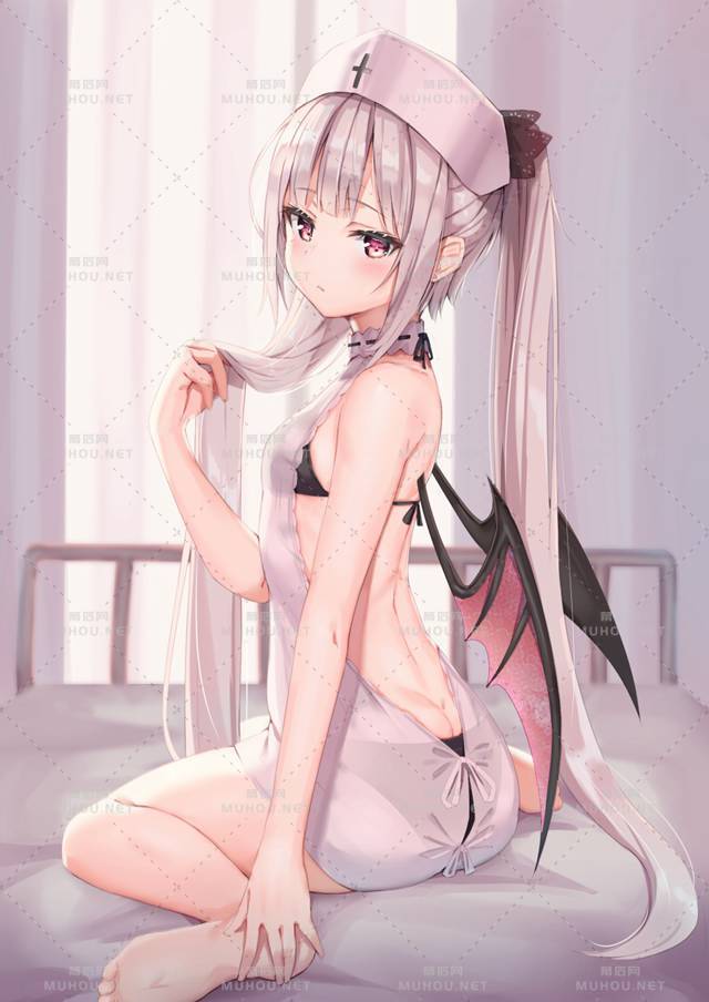 光着脚丫的可爱小姐姐插画