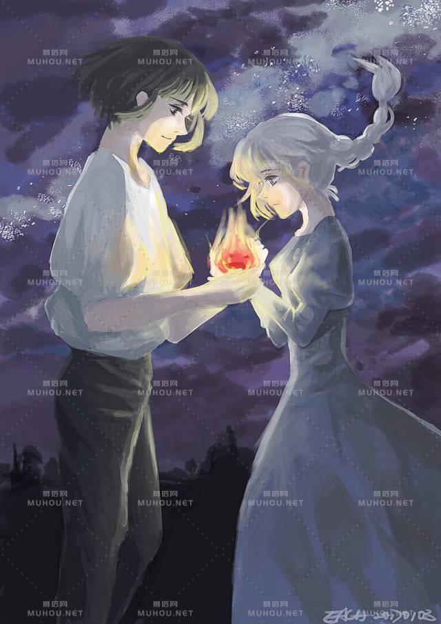 哈尔的移动城堡同人插画精选