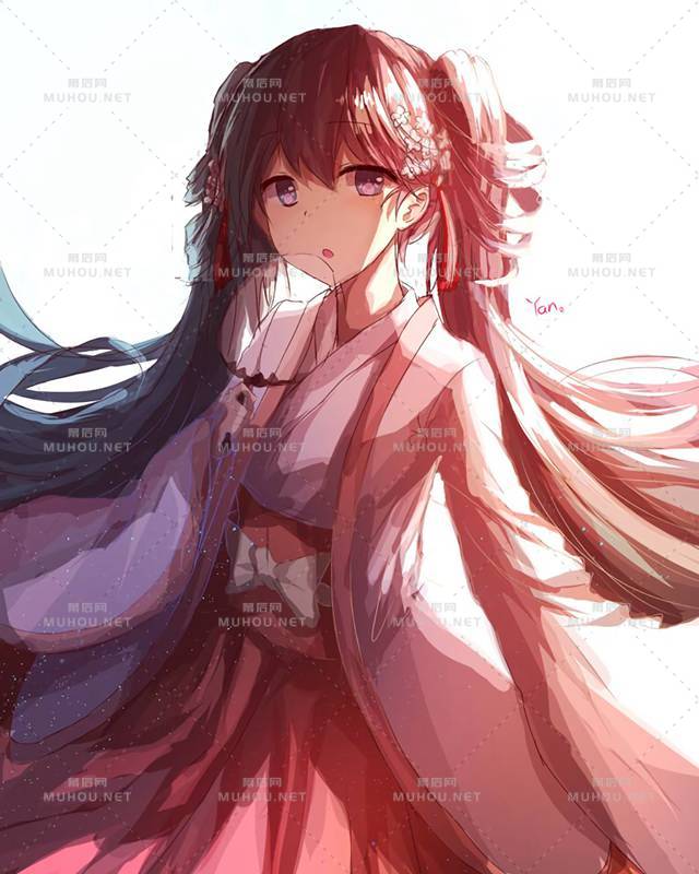 气质绝佳的古装女孩人物插画