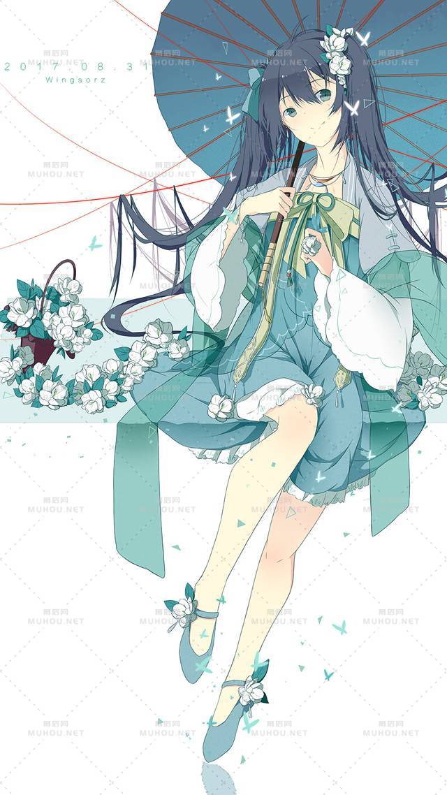 气质绝佳的古装女孩人物插画