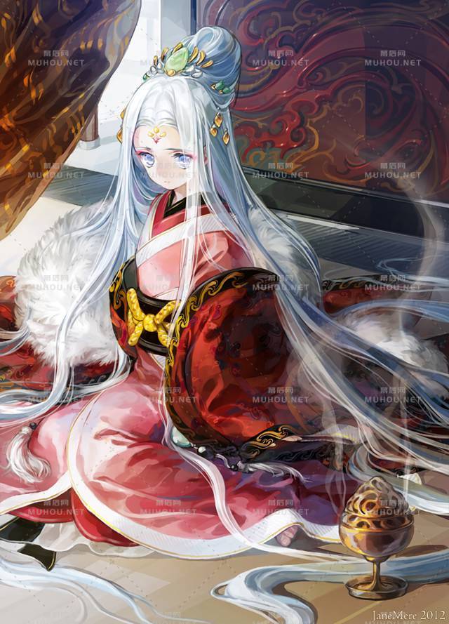 气质绝佳的古装女孩人物插画