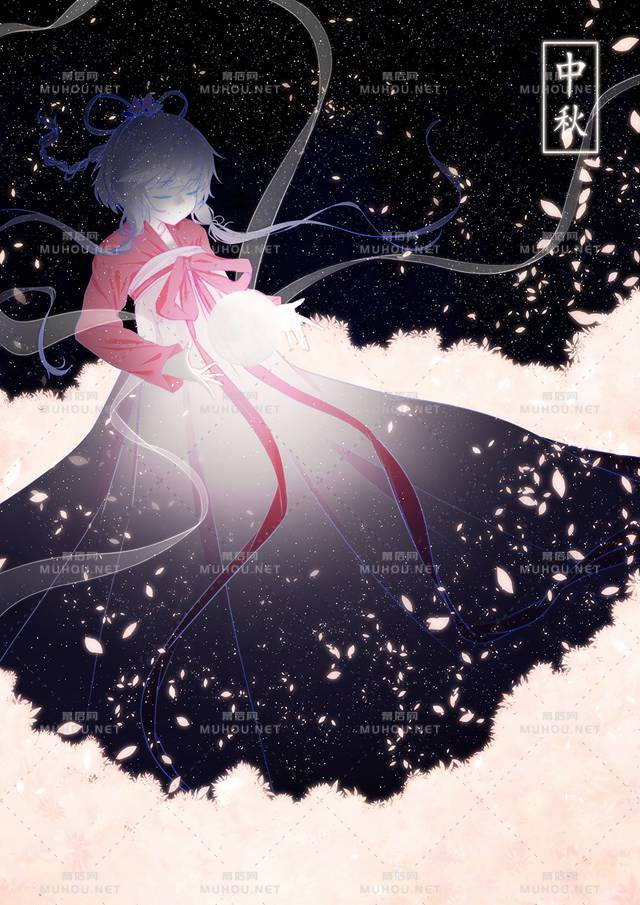 气质绝佳的古装女孩人物插画