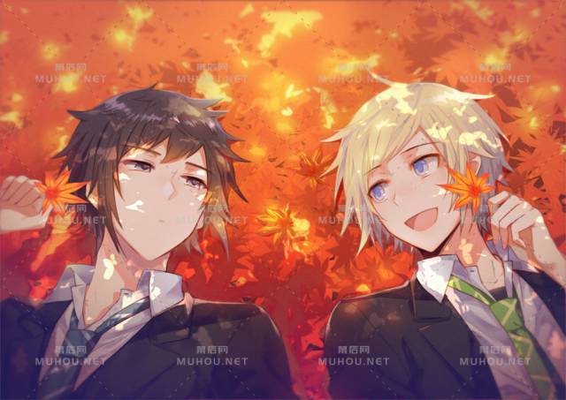 一起赏枫叶之美的人物插画精选