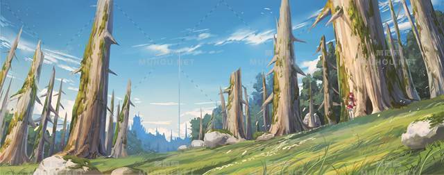 转瞬即逝的天空风景插画