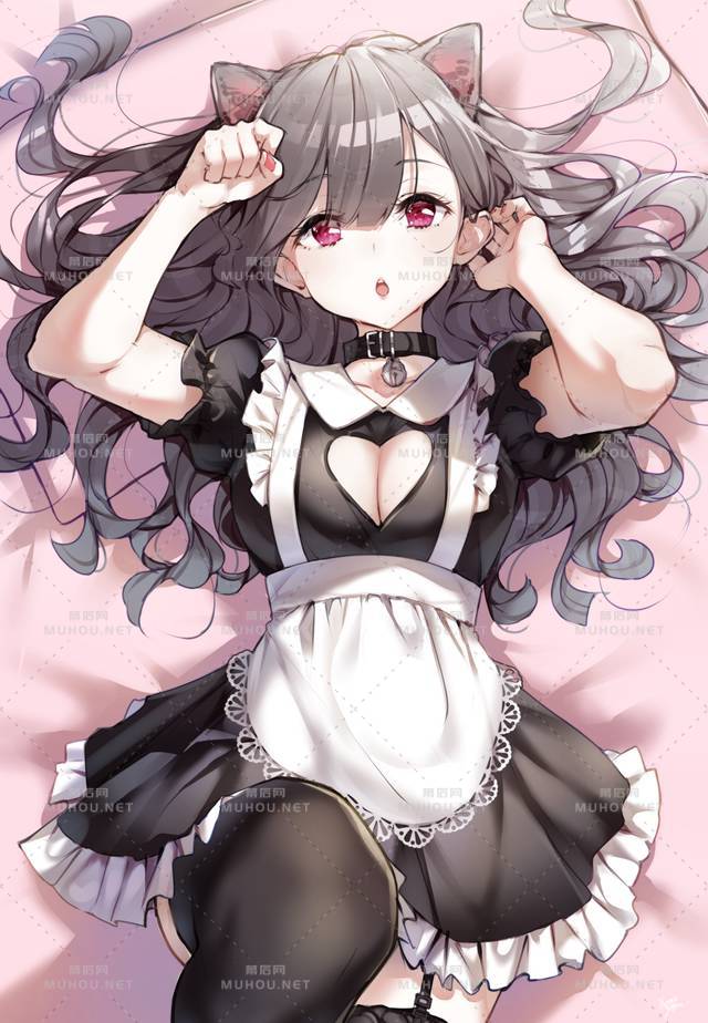 甜美可人的女仆装少女插画