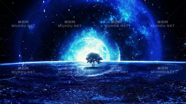 梦幻的浩瀚星空风景插画