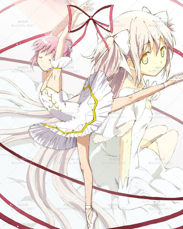 跳芭蕾舞的可爱少女插画