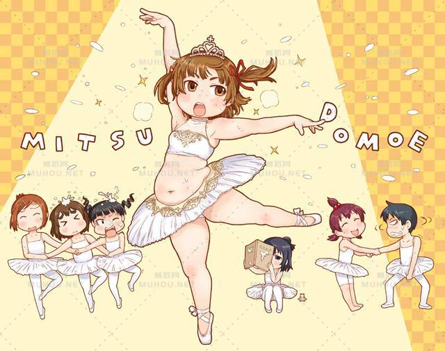 跳芭蕾舞的可爱少女插画