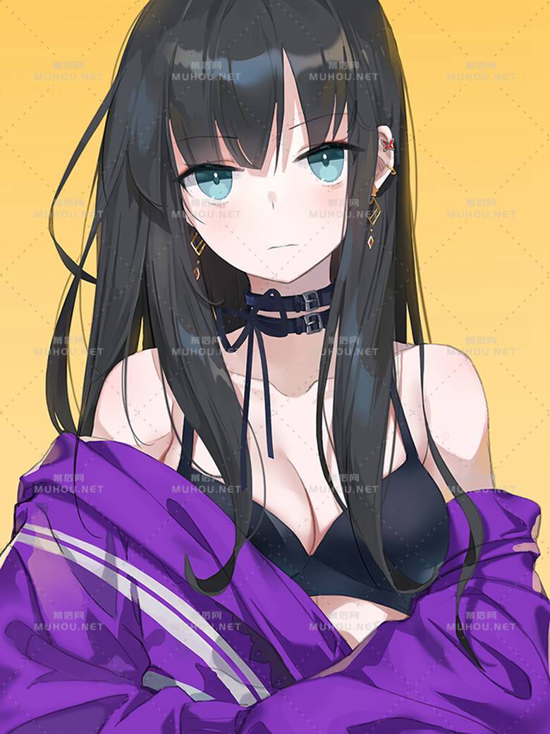 胸部丰满的日系女生插画