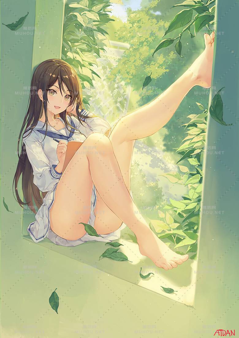 6张超好看的美腿女孩插画