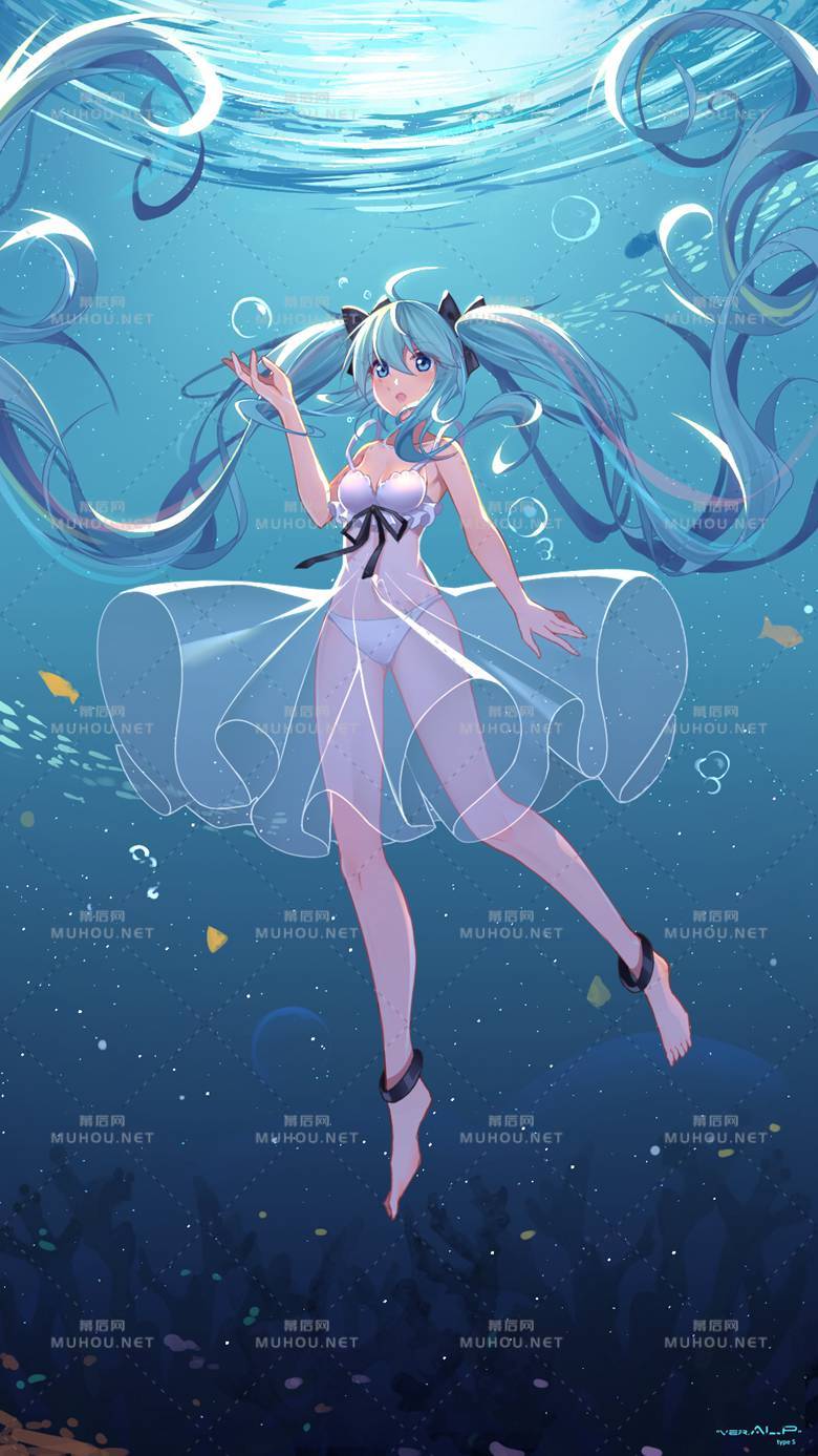 洁白的连衣裙女孩唯美插画