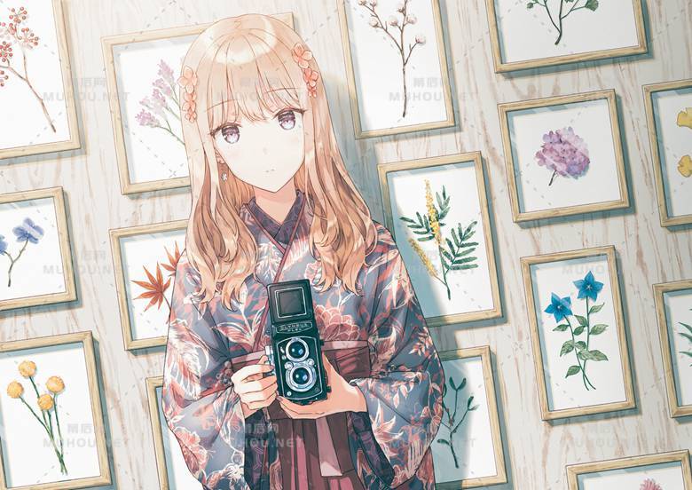 姑娘，你穿和服的样子真美啊