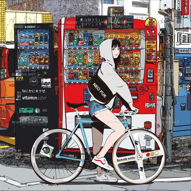 诱人的自动贩卖机插画作品插图3