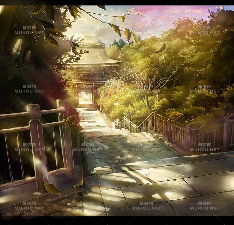 好看的日本神社风景插画作品插图1