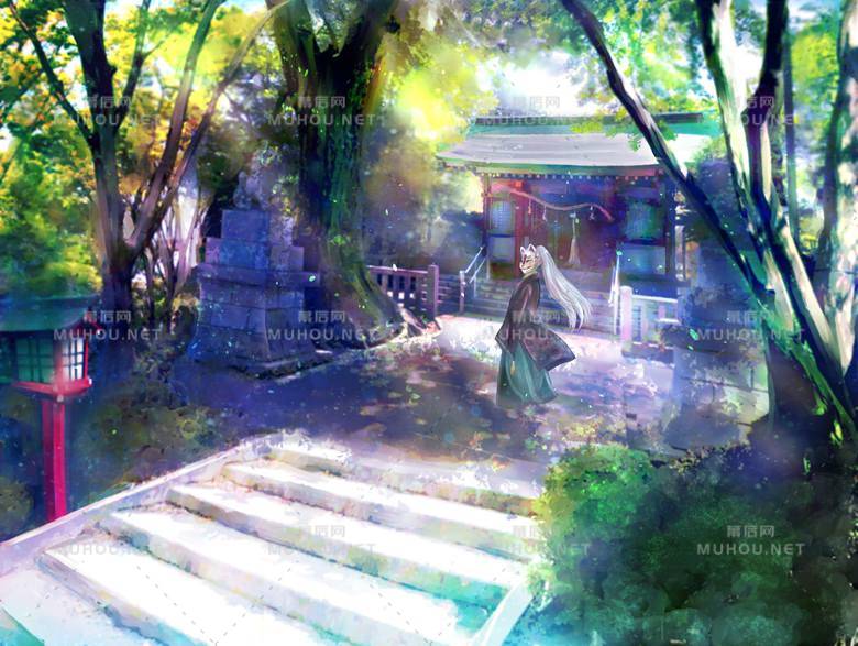 好看的日本神社风景插画作品插图3