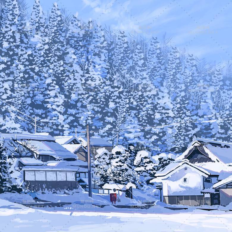我超爱的冬日雪景插画作品插图5