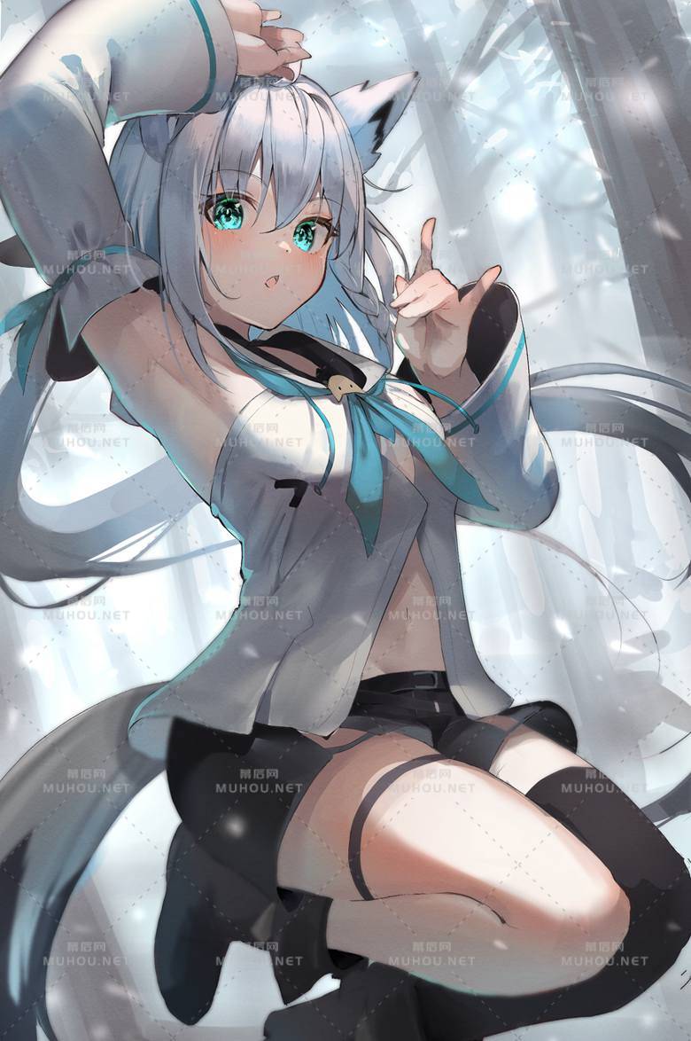 甜美可人的银发女孩插画设计作品插图2