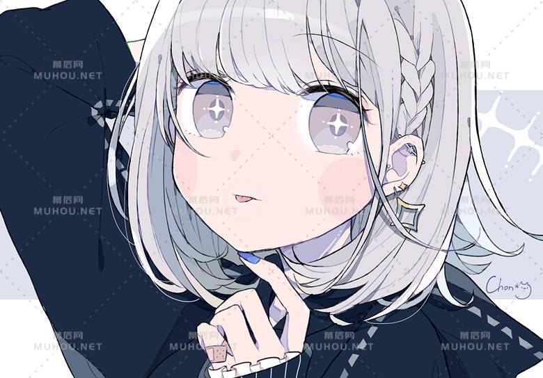 甜美可人的银发女孩插画设计作品插图5