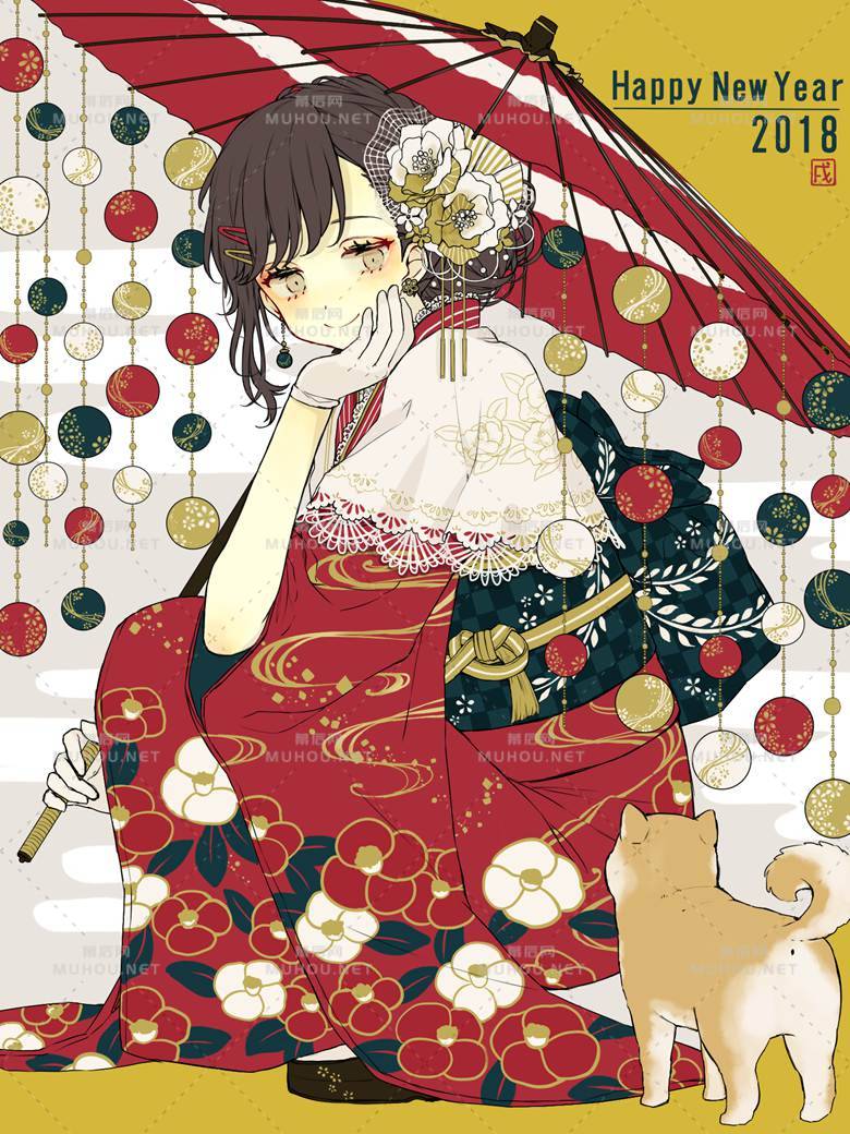 蹲在那里的少女插画作品插图2