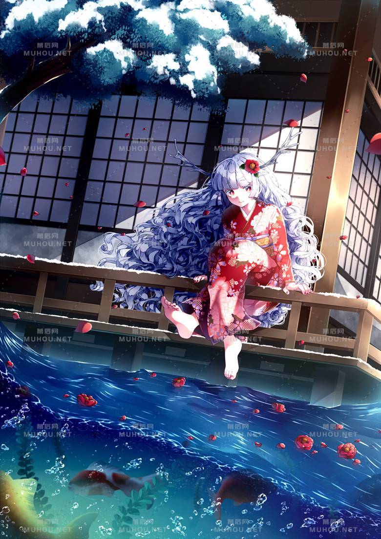 日本水屋敷风格建筑插画作品插图3