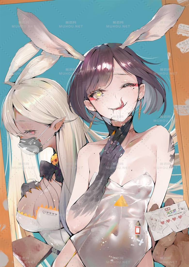 是可爱的兔女郎唯美插画作品插图1