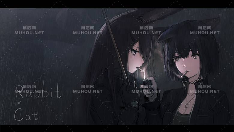 是可爱的兔女郎唯美插画作品插图2