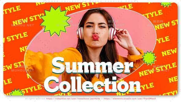 夏季系列复古风格时尚促销产品片头宣传AE视频模板插图