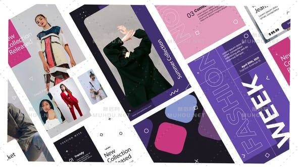 时尚服装故事instagram手机竖屏宣传广告AE视频模板插图