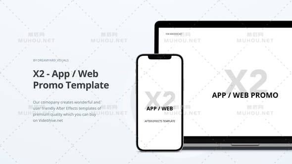 X2-应用程序/网站促销视频AE模版插图
