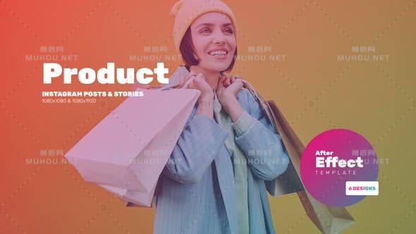 产品促销帖子和故事图文混排AE视频模板插图