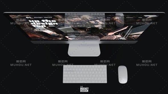 苹果电脑设计桌面演示三维动画AE视频模板插图