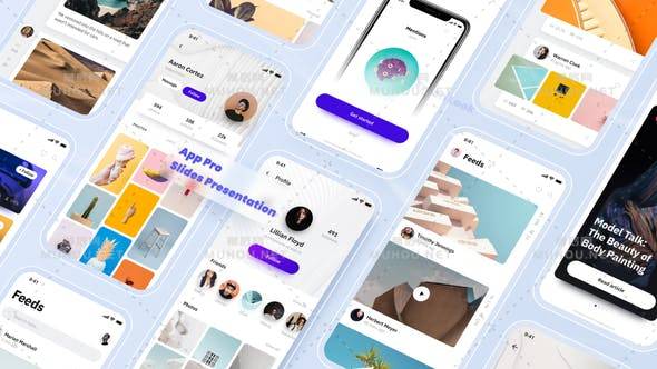 Pro-应用程序促销幻灯片手机app演示动画ae视频模板插图