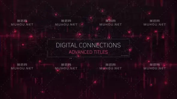 数字连接标题科技片头视频AE模板插图