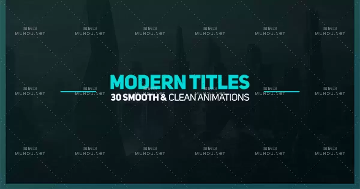 现代头衔30套文字排版设计视频AE模板