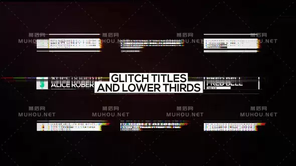 故障标题和较字幕条视频AE模板插图
