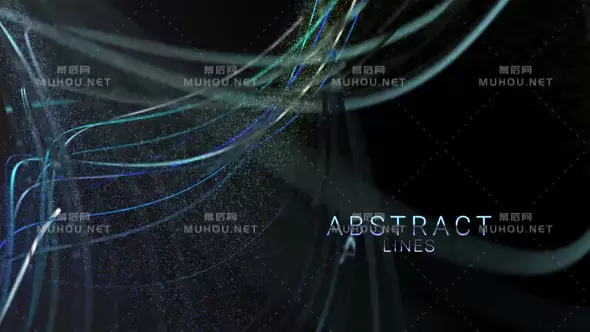 Ambient Lines抽象文字动画艺术背景标题视频AE模板插图