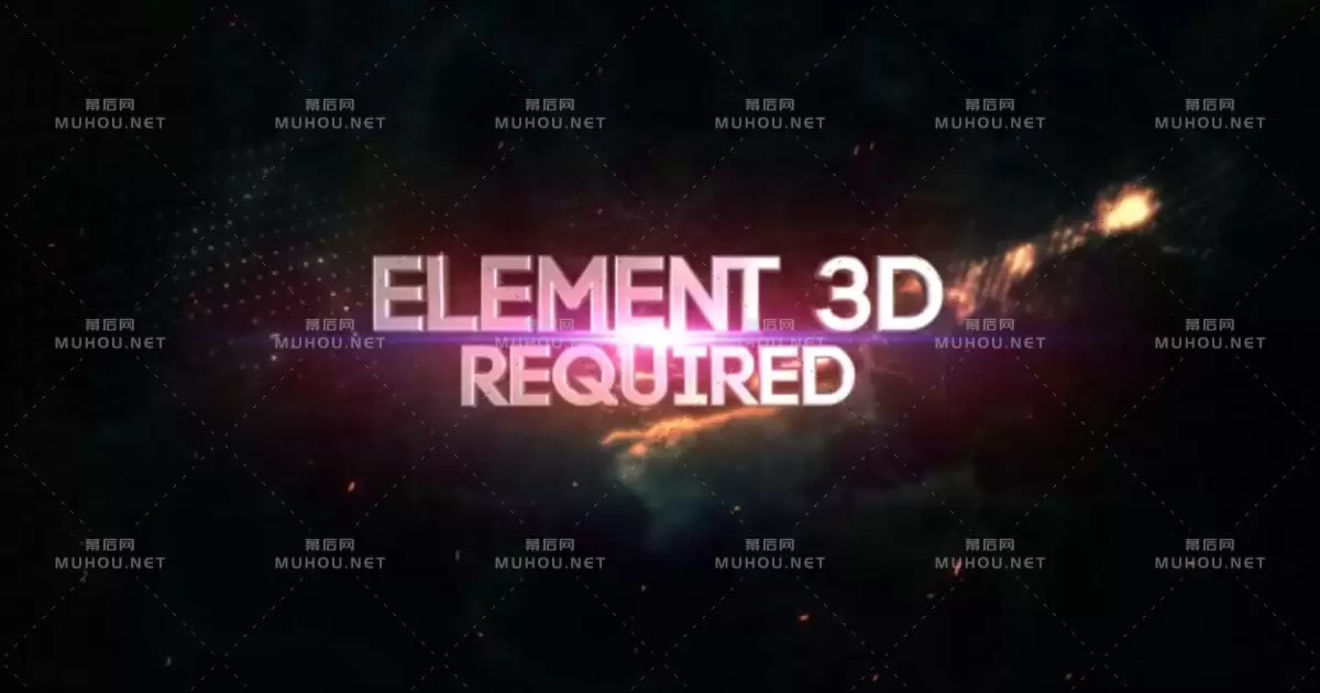 电影预告片3d文字+片头视频AE模板